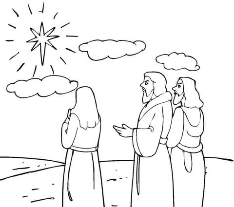 Star Of Bethlehem  Coloring Page